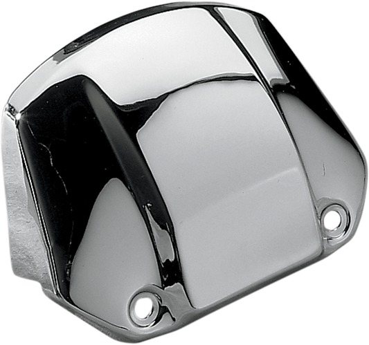 DRAG SPECIALTIES headlight visor without cut-away for 1975-1991 Harley XL FX motorcycle, clear protective cover.