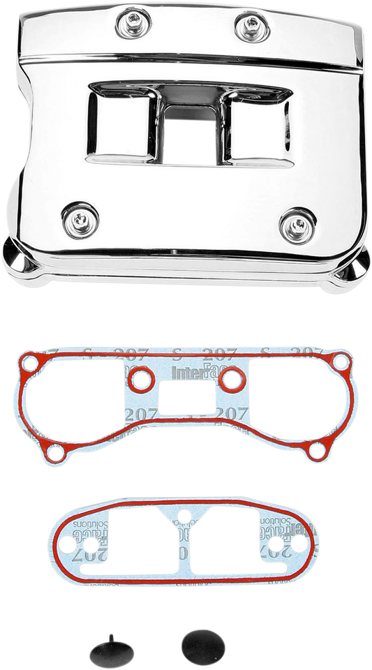 DRAG SPECIALTIES, Drag Specialties Rocker Box Cover Chrome for Evo Big Twin - Part 037001-BX-LB2