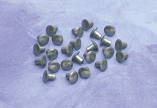Stainless steel front fender rivets from Drag Specialties, 1/4" x 5/16", 25-pack for motorcycle fender installation.