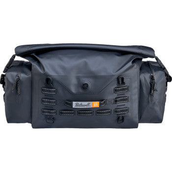 Black BILTWELL EXFIL-105 dry bag from Bill's Exhausts with roll-top closure, durable waterproof gear storage bag.