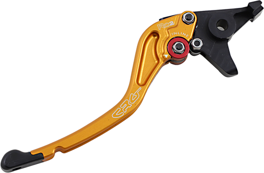 CRG RC2 standard brake lever in gold with 2AN-581-T-G model number, shown in close-up on a clean background.