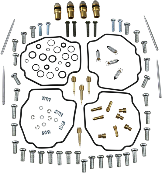 Parts Unlimited carburetor repair kit for Yamaha models, including gaskets, seals, and components for engine maintenance.