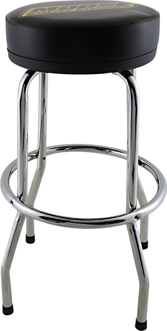 Moose Offroad X80-6020MU black and yellow bar stool with logo, featuring a sturdy metal frame and padded seat for comfort.