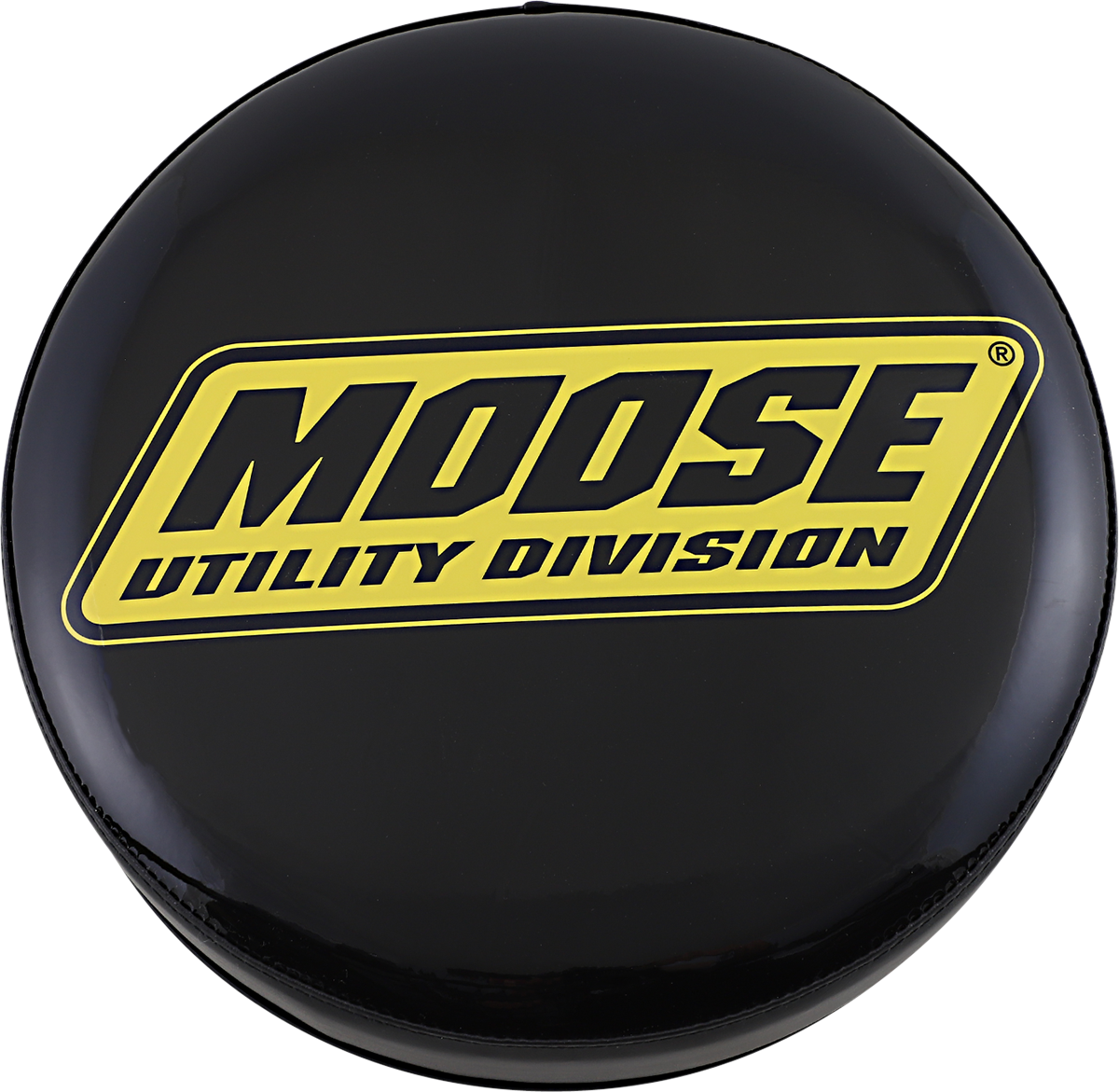 Moose Offroad X80-6020MU-A black and yellow bar stool seat with bright logo, featuring durable design and ergonomic shape.