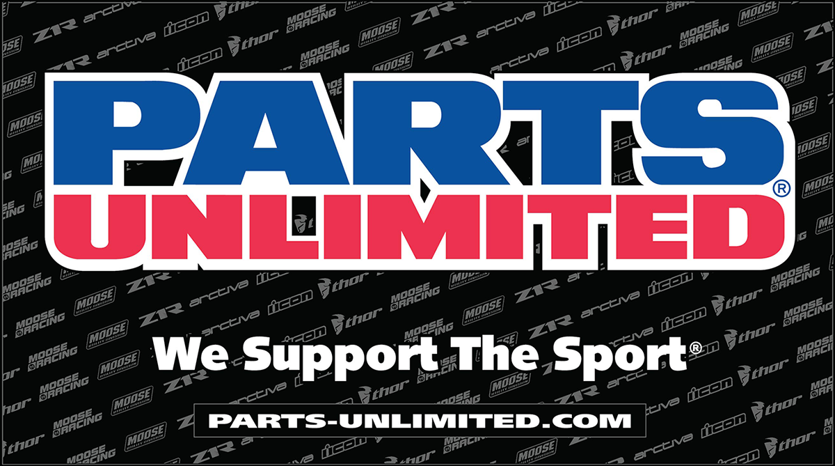 Parts Unlimited floor mat, 24x40 inches, durable rubber motorcycle accessory with textured surface for grip and protection.