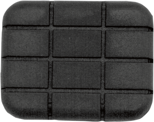 Black rubber brake pedal pad by DRAG SPECIALTIES, designed as a replacement part for motorcycle brake pedals.