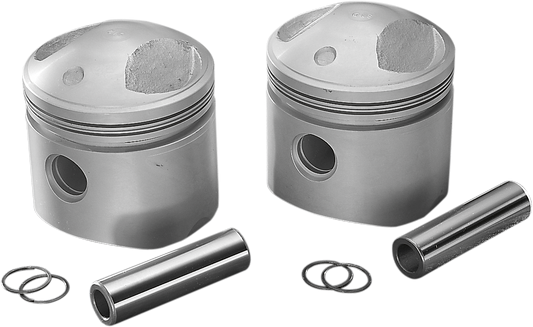 Drag Specialties OEM-quality cast aluminum piston for Harley-Davidson motorcycles, model 750702-BX-LB1, shown in this image.
