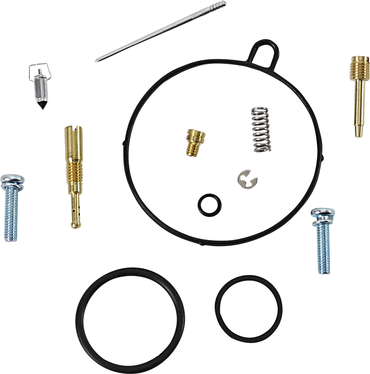Moose Offroad Can-Am carburetor repair kit, part number 26-10154, with various repair components visible.