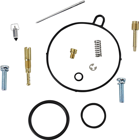 Moose Offroad Can-Am carburetor repair kit, part number 26-10154, with various repair components visible.