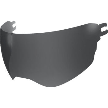 Bill's Exhausts ICON Dropshield Ultra™ Shield in dark smoke, ultraflite design, showcasing sleek motorcycle shield with tinted finish.