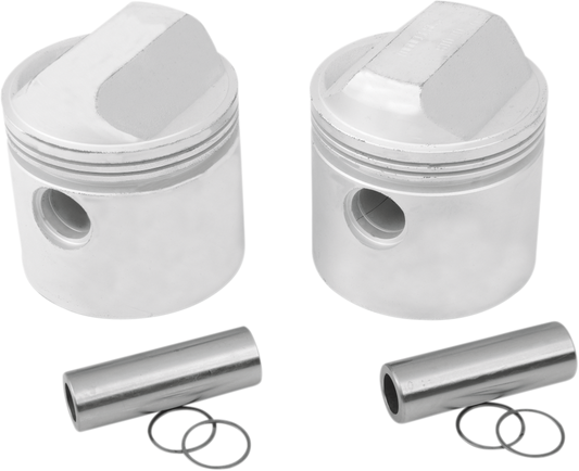 DRAG SPECIALTIES XL piston for Harley-Davidson, part number 750752-BX-LB1, showing the metal piston with branding and detailed surface.