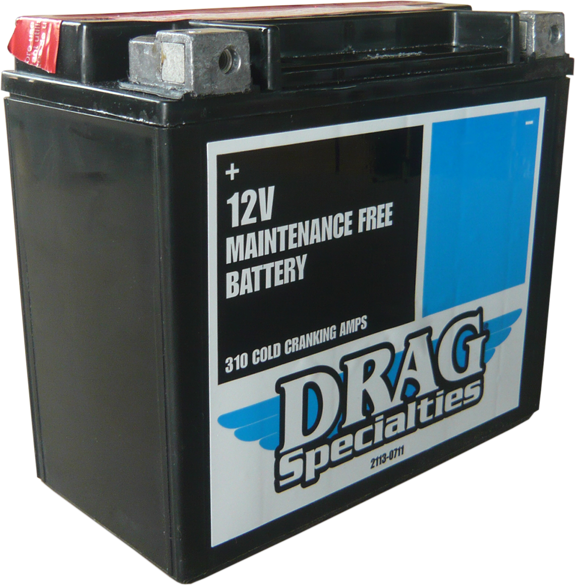 DRAG SPECIALTIES high-performance sealed motorcycle battery YTX20HBSFT CTX20H-BS with compact design and durable construction.