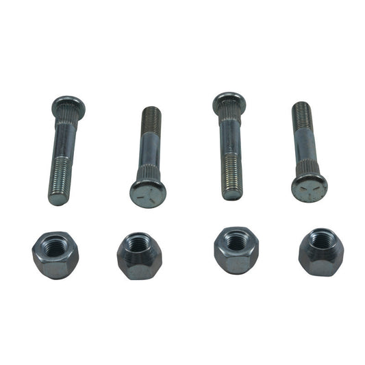 QuadBoss Polaris Scrambler 850 front wheel stud and nut kit with part number 608262, showing metal wheel hardware components.