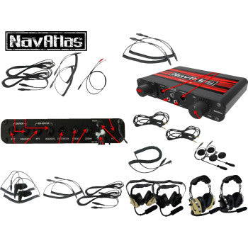 NAVATLAS Intercom/Headset Kit - 2-Seat - Black NIO231PK - Howling Moto