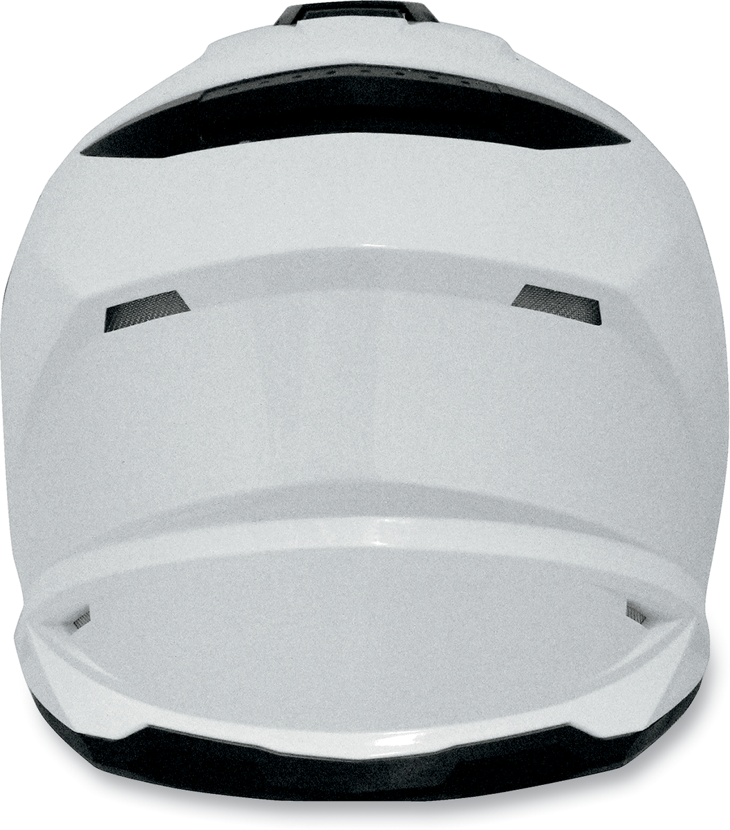 Pearl white AFX FX-41DS motorcycle helmet in small size, featuring a sleek design and clear visor for safety and style.