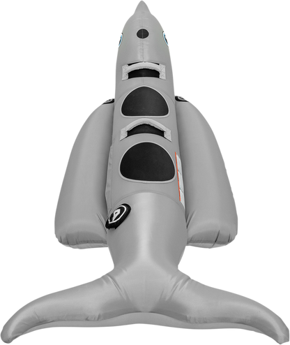Dolphin-shaped water tubing ride for towing, designed for water sports, featuring bright colors and durable construction.