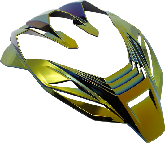 Gold ICON Airflite™ Airfoil SB helmet part from Bill's Exhausts, showcasing the aerodynamic design and vibrant gold finish.