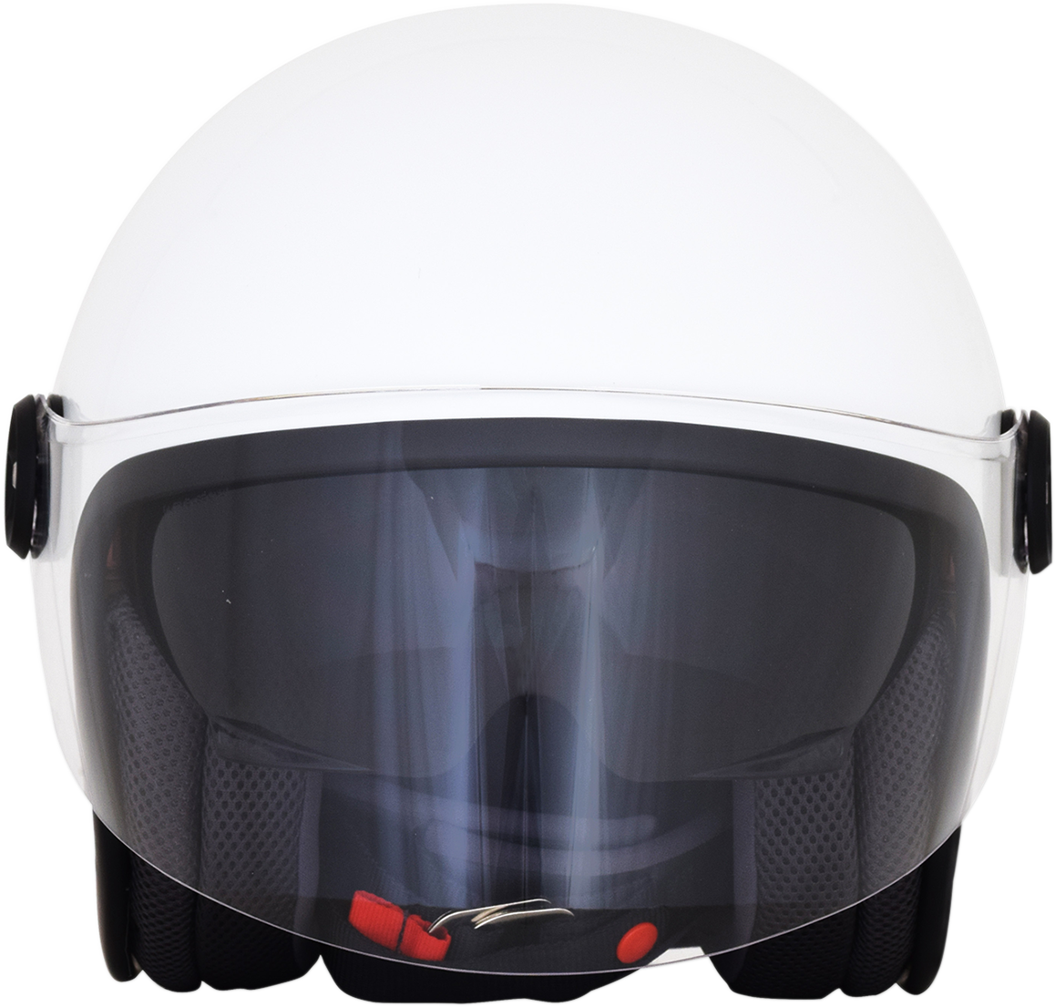 White AFX FX-143 motorcycle helmet in 2XL size, featuring sleek design and secure fit, from Bill's Exhausts.