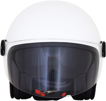 White AFX FX-143 motorcycle helmet in 2XL size, featuring sleek design and secure fit, from Bill's Exhausts.