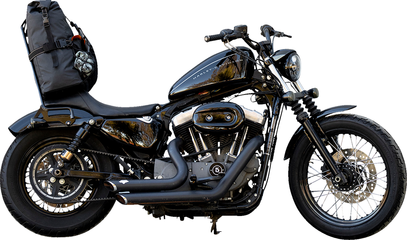 Black BILTWell EXFIL-60 Dry Bag Gen 2 made by Bill's Exhausts, shown with waterproof material and secure roll-top closure.