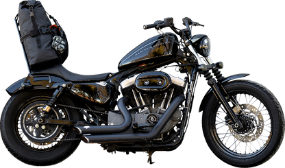 Black BILTWell EXFIL-60 Dry Bag Gen 2 made by Bill's Exhausts, shown with waterproof material and secure roll-top closure.