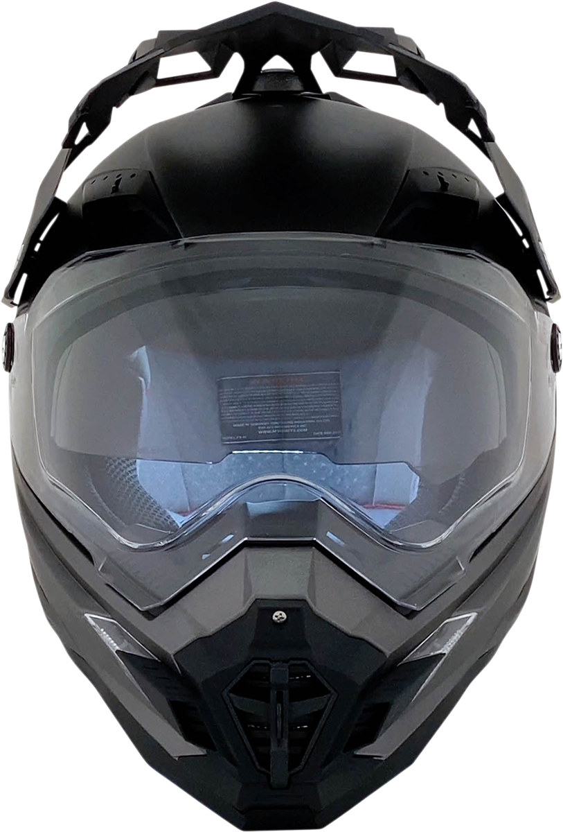 Bill's Exhausts AFX FX-41DS motorcycle helmet in frost gray, small size, with clear visor and aerodynamic design.