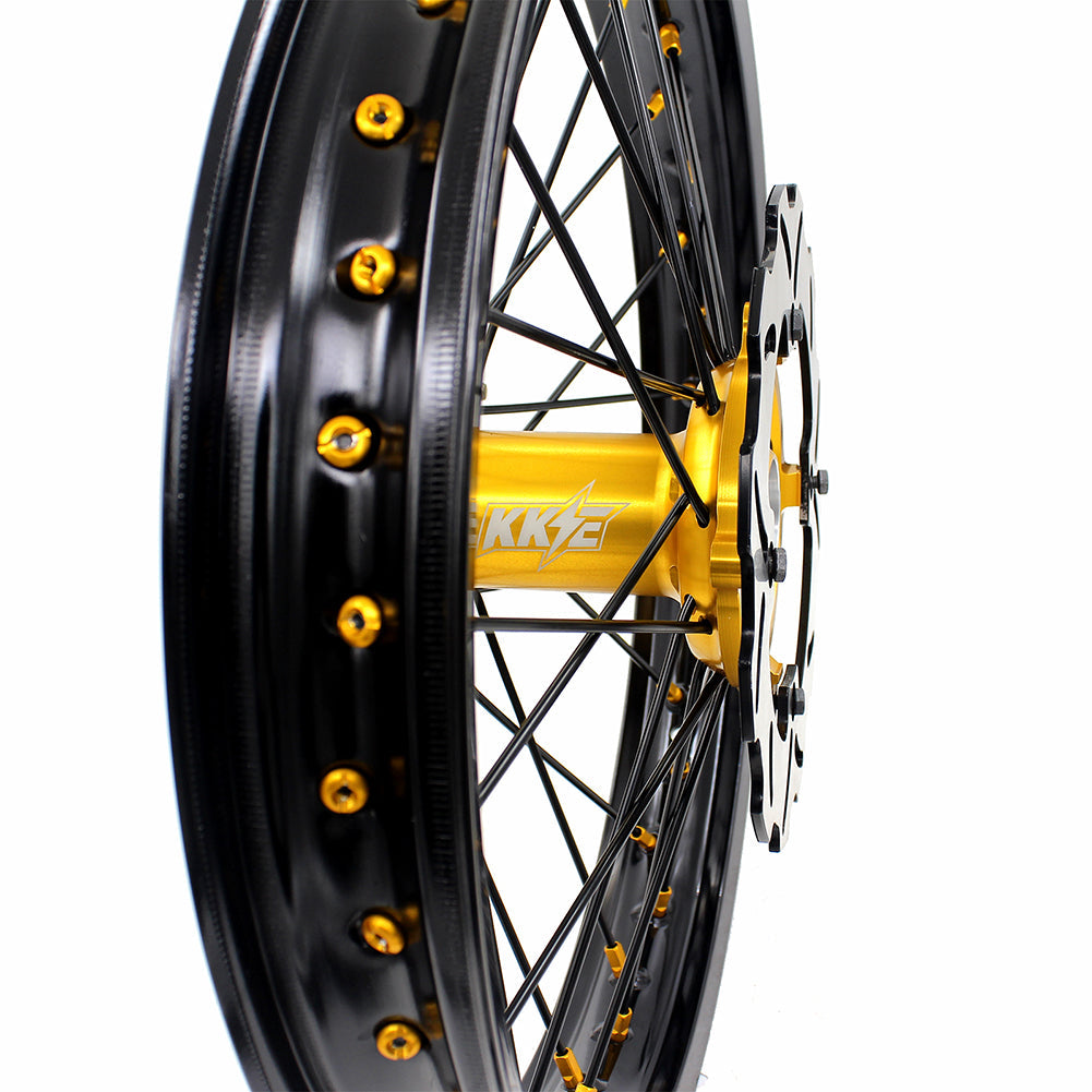 KKE 21 & 19 MX Wheels Rims for SUZUKI RMZ250 2007-2024 RMZ450 2005-2024 Black Spokes - Howling Moto