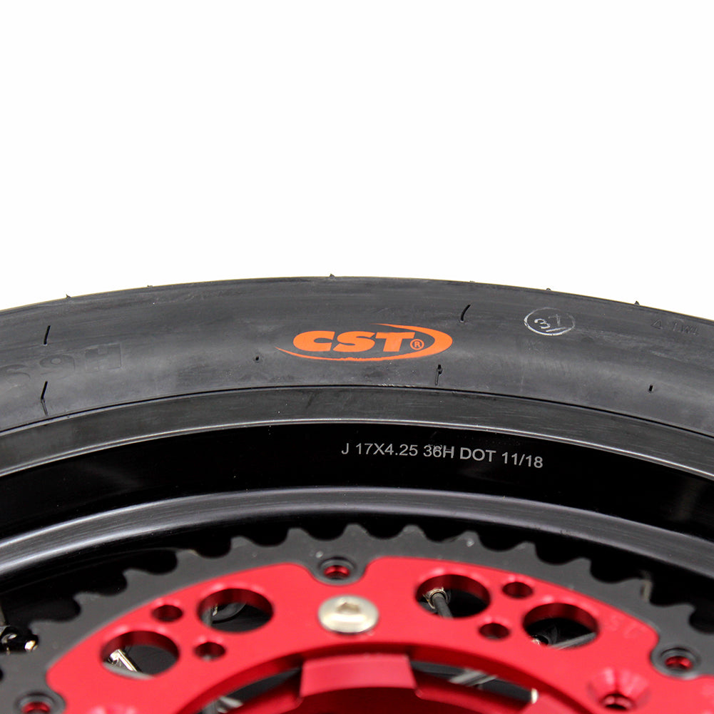 KKE 17 Inch Supermoto Wheels Tires for SUZUKI RMZ250 2007-2024 RMZ450 2005-2024 - Howling Moto