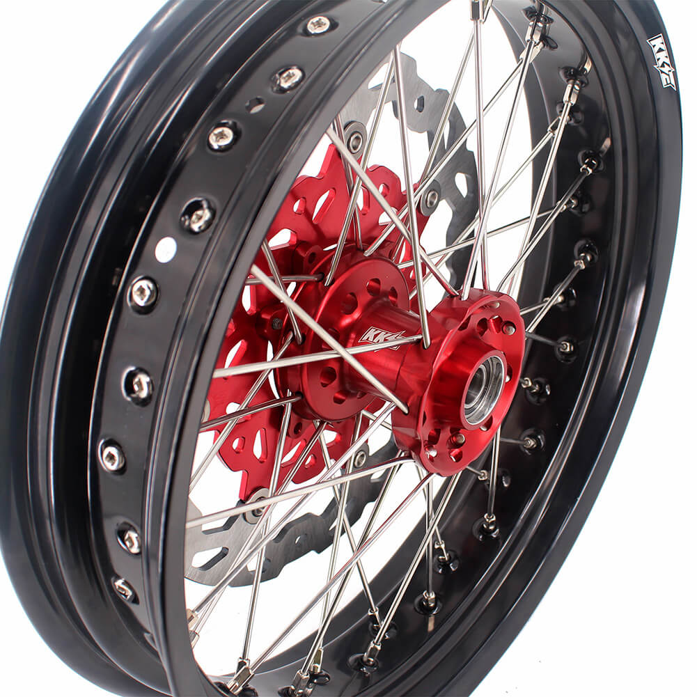 KKE 3.5 & 4.25 Cush Drive Supermoto Wheels for Honda XR400R XR600R - Howling Moto