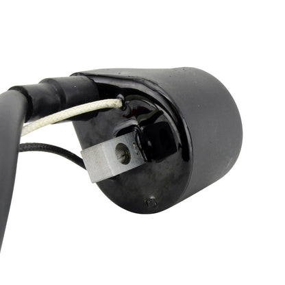 RM STATOR external ignition coil with spark plug cap, motorcycle part RMS060-105986, shown on engine component.