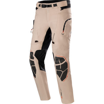 Alpinestars AMT 10-R Drystar XF motorcycle pants in brown, 4XL, featuring durable fabric and protective knee padding.