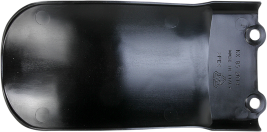 Black Acerbis mud flap designed for motorcycles, featuring a sturdy body with mounting brackets for easy installation.
