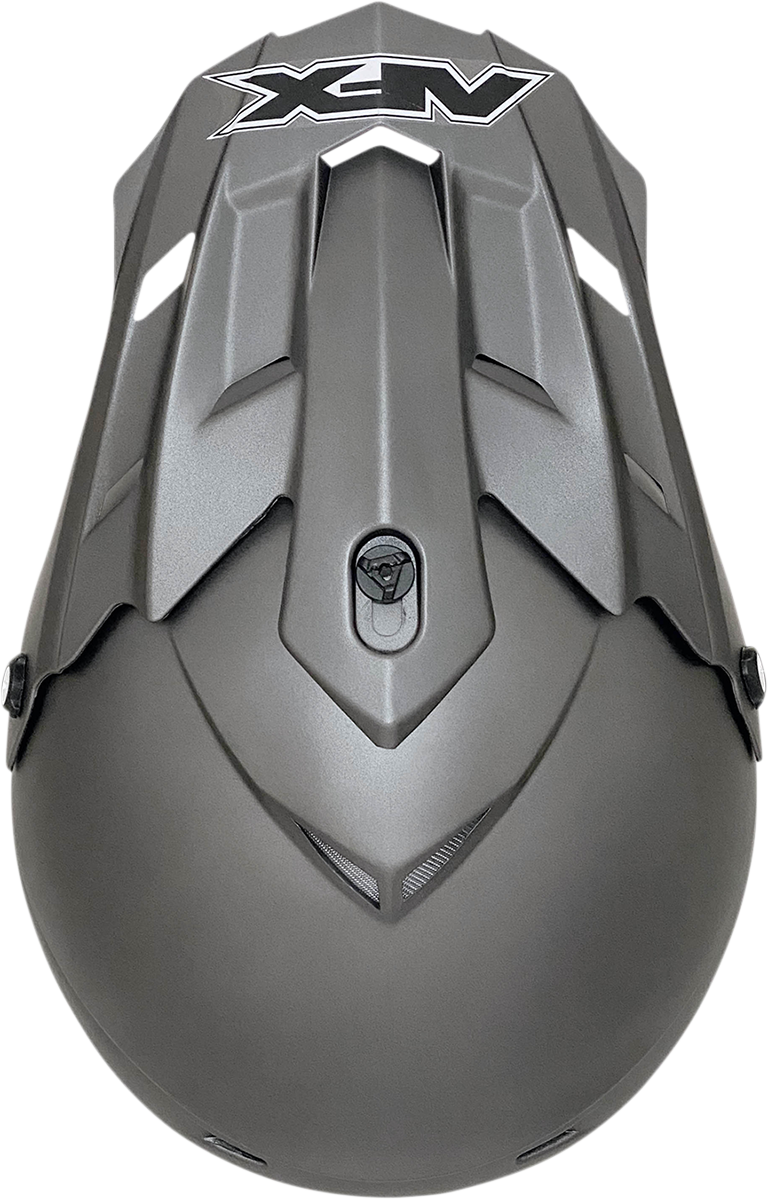 Bill's Exhausts AFX FX-17 helmet in frost gray, large size, featuring a sleek design and aerodynamic shape.