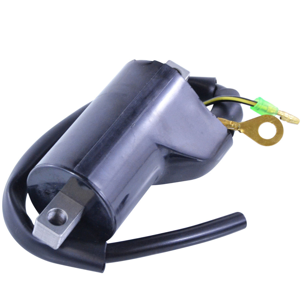 RM STATOR external ignition coil for easy replacement, showing the coil with wiring and connectors on a neutral background.