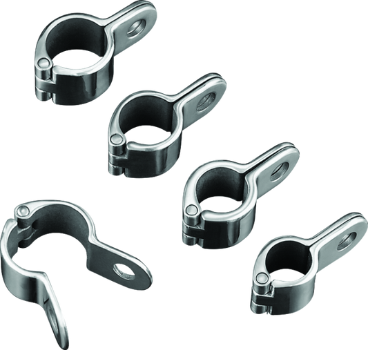 Kuryakyn Magnum Quick Clamp in chrome for 1-1/2 inch diameter handlebars on powersports vehicles