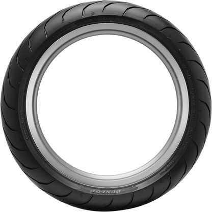 DUNLOP Sportmax Roadsmart IV front motorcycle tire 120/70ZR18 with tread pattern, sidewall details, and branding visible.