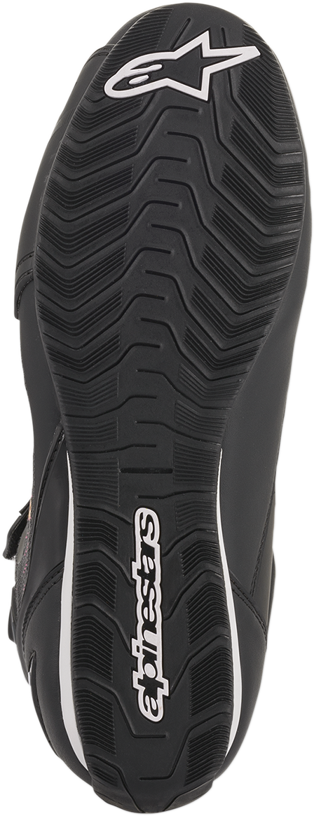 Alpinestars Stella Faster-3 Rideknit shoes in black, yellow, and pink with US 11.5 size, featuring a lightweight, sporty design.