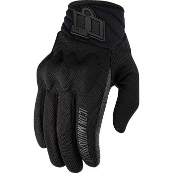Black ICON Women's Anthem3™ Gloves in XS size, showing the sleek design and textured palm for enhanced grip.
