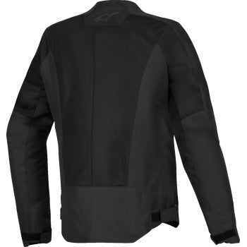 Black Alpinestars C-1 Air Jacket in large size, featuring lightweight design and ventilation panels, ideal for riding comfort.