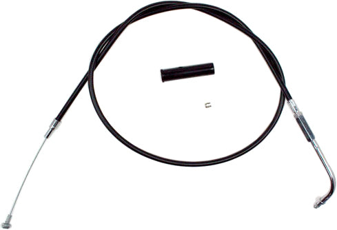 Motion Pro black vinyl idle cable part 06-0279 for motorcycle throttle and clutch control, shown in the image.