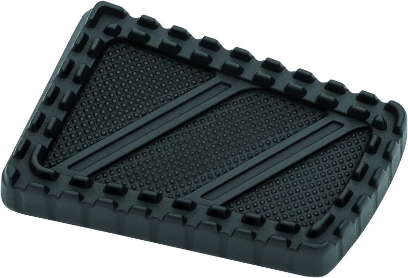 Kuryakyn Riot brake pedal pad for Harley Davidson FL models, durable aluminum with serrated traction surface for improved grip.