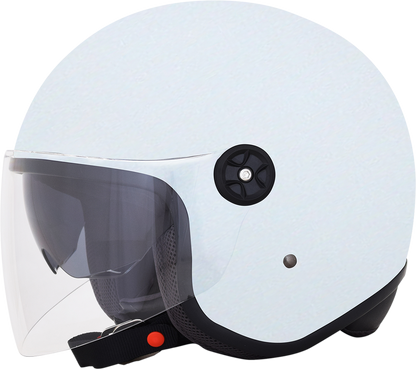 White AFX FX-143 motorcycle helmet in 2XL size, featuring a sleek design and secure fit, branded by Bill's Exhausts.