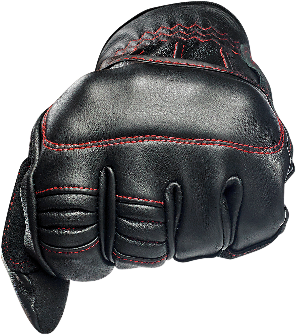 Bill's Exhausts BILTWELL Belden Gloves in Redline 2XL, showcasing durable motorcycle gloves with bold red accents.
