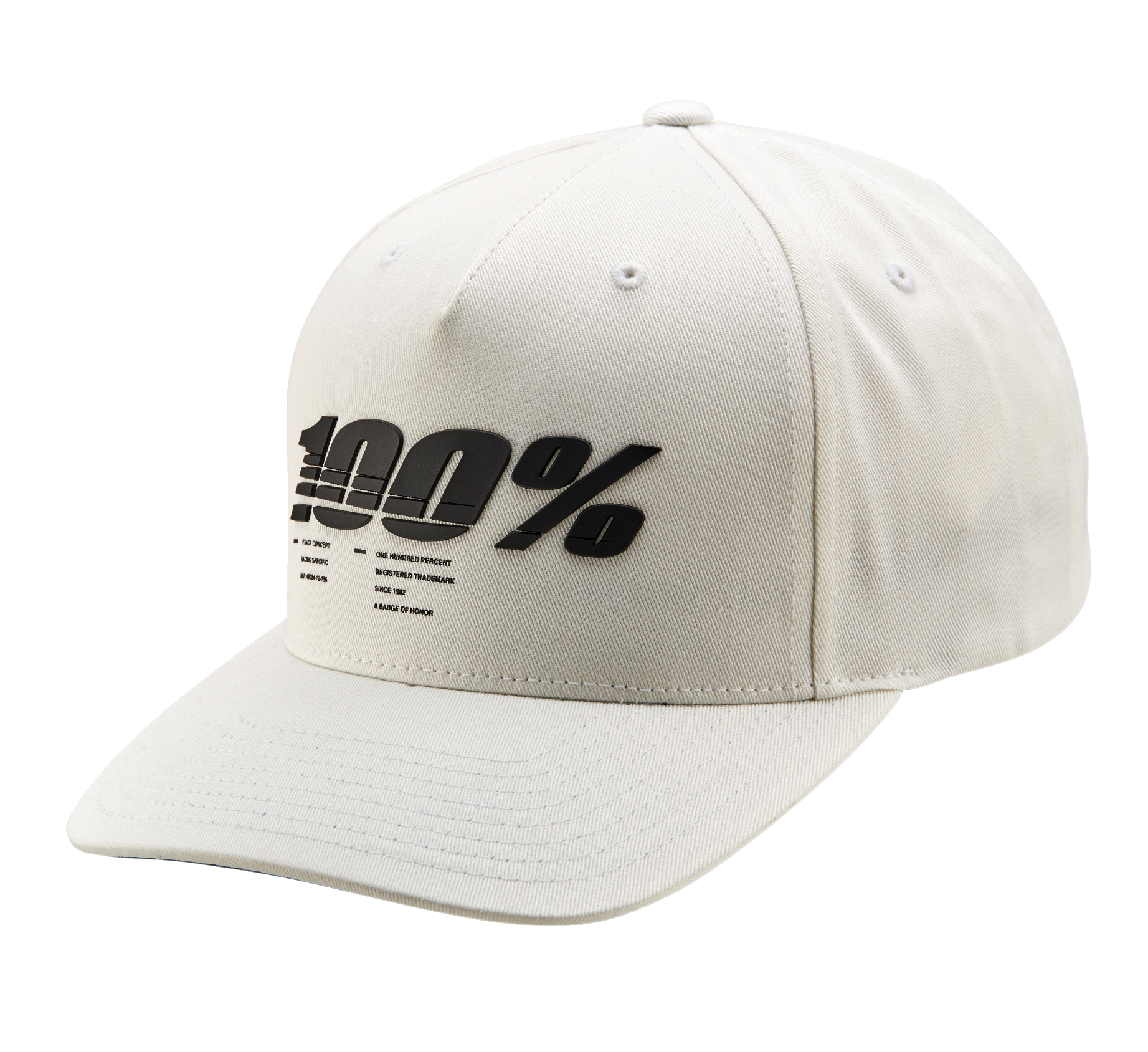 100% Staunch Snapback Hat - White 20072-000-01 - Howling Moto