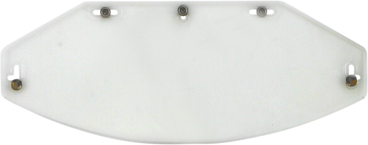 Clear AFX Vintage 5-Snap flat shield for protective gear, featuring a transparent design and snap closure, by Bill's Exhausts.