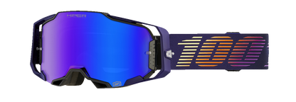 100% Armega Goggles - Agenda - HiPER Mirror Blue 50003-00009 - Howling Moto