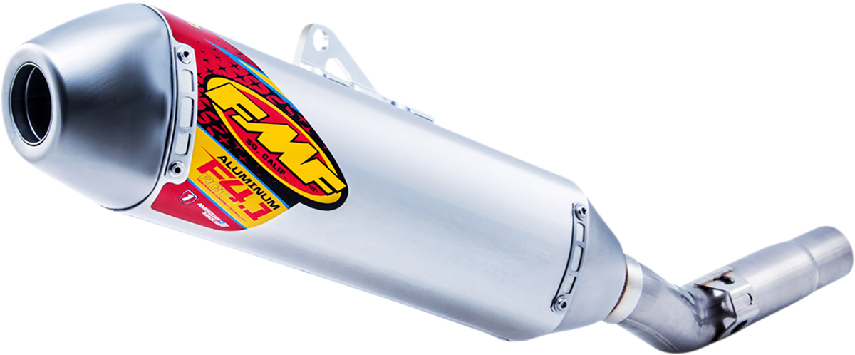 FMF Factory 4.1 Titanium Muffler, performance exhaust for enhanced power and handling, shown in the image.