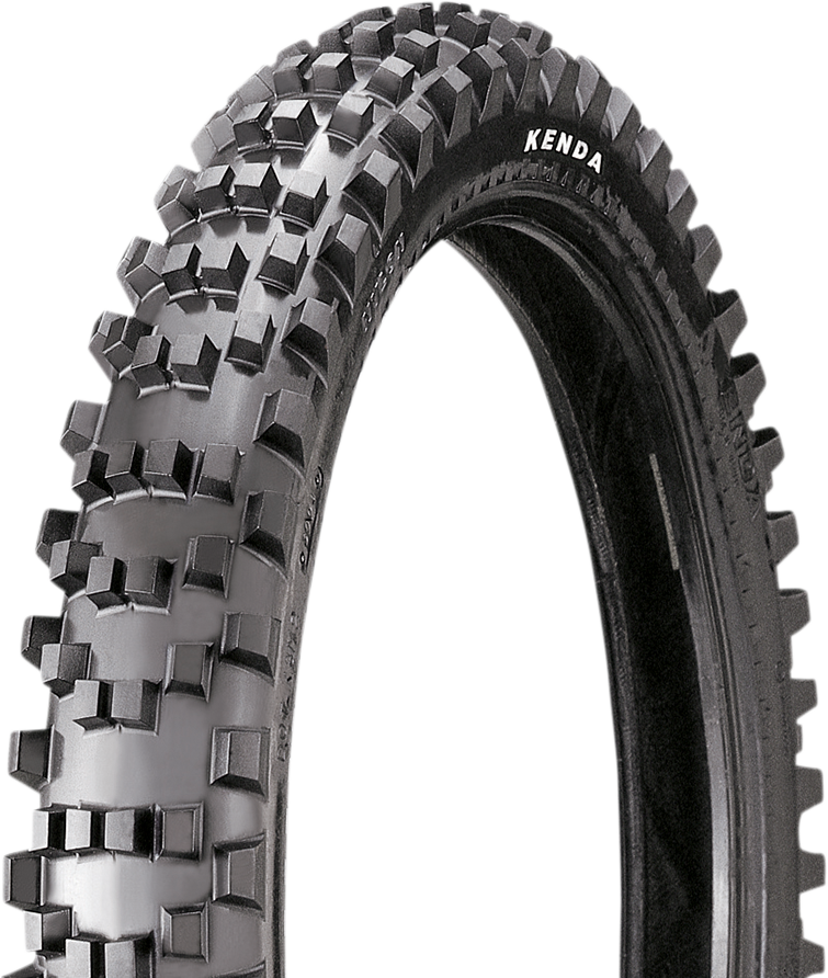 KENDA K777F Knarly front tire for extreme enduro, 90/90-21 size, with rugged tread pattern for off-road riding.