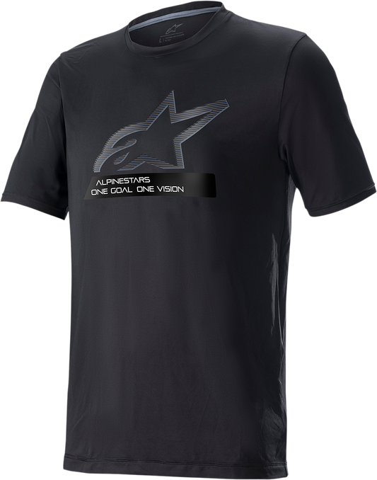 Black Alpinestars Ageless V3 Tech T-Shirt in 2XL, displayed flat with visible logo and fabric texture.