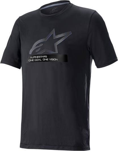 Black Alpinestars Ageless V3 Tech T-Shirt in small size, featuring the brand logo and modern athletic design.